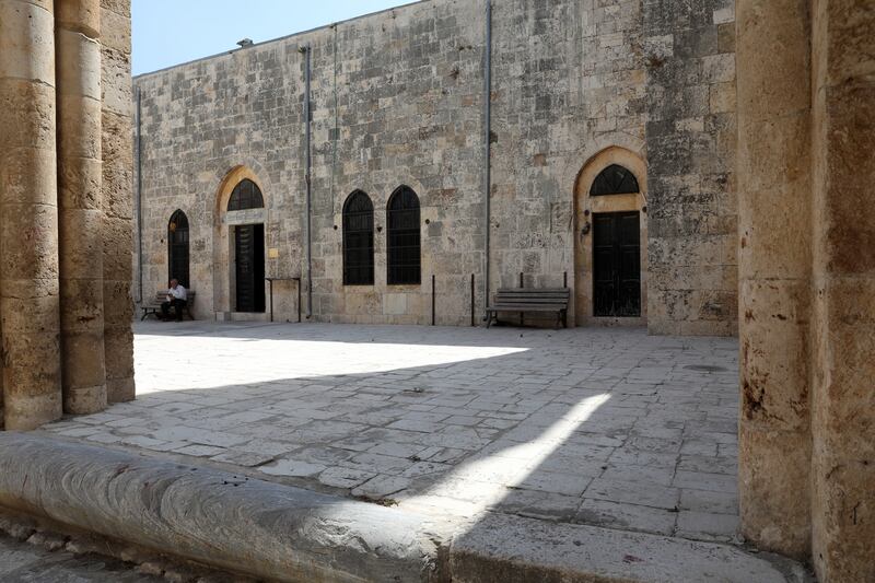 A view of the archaeological site at the Palestinian village of Sabastiya, near the West Bank city of Nablus.  Sabastiya and five other Palestinian sites were added to the heritage list of the Islamic World Educational, Cultural and Scientific Organisation (ISESCO) during the ninth session held by the Islamic World Heritage Committee.