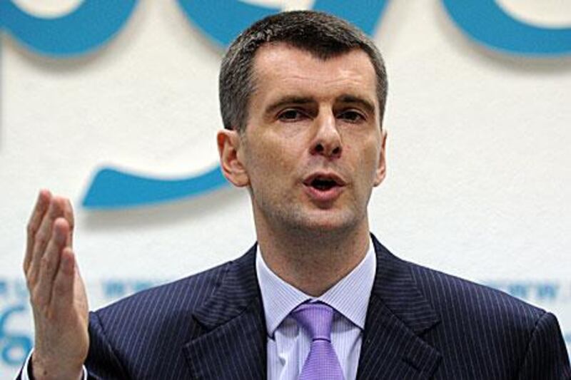 Mikhail Prokhorov, the Russian billionaire New York Nets owner, intends to challenge Vladimir Putin for Russian president.