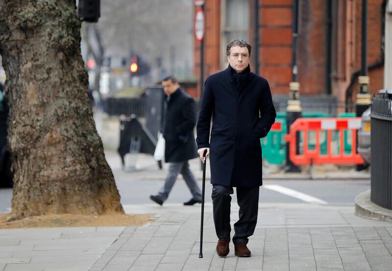 French-Algerian businessman Alexandre Djouhri arrives at Westminster Magistrates court in central London on January 21, 2019 to attend an extradition hearing. Djouhri was arrested in London in connection with the investigation into alleged illegal Libyan financing of Nicolas Sarkozy’s 2007 French presidential election campaign and French police are seeking to extradite the French-Algerian businessman to answer questions related to the inquiry.  / AFP / Tolga AKMEN
