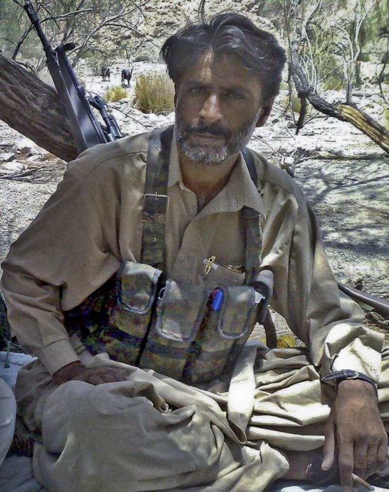 An undated photograph shows Allah Nazar Baluch, the leader of the Balochistan Liberation Front, at an undisclosed location in Pakistan's Balochistan province. Reuters