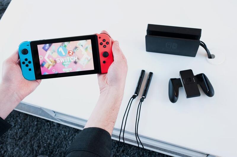 Nintendo’s Switch hybrid console was launched earlier this month and brings together the worlds of mobile and home gaming. Kholood Eid / Bloomberg.