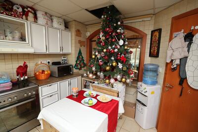 Christmas decorations inside Emily Ray's kitchen. Chris Whiteoak / The National