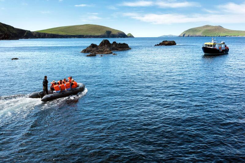 The island, off the coast of Kerry, is only accessible via boat.