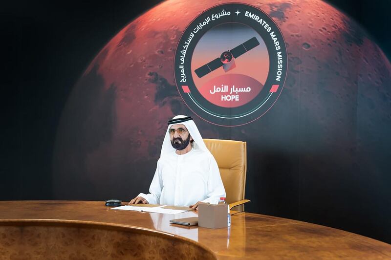 Sheikh Mohammed bin Rashid said the Hope probe would arrive on Mars in 2021 - the same year the Emirates celebrates its 50th anniversary