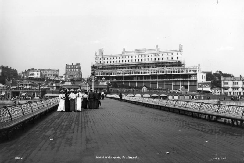 A view of the Metropole from the pier in 1910. The Metropole was built in 1901 and had 200 bedrooms, a billiard room and a ballroom.