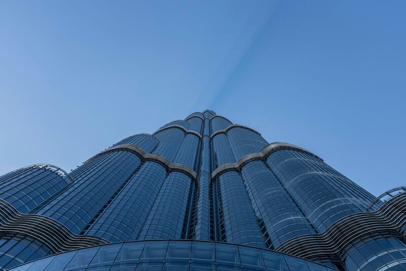 Blue skies over downtown Dubai. Antonie Robertson / The National


