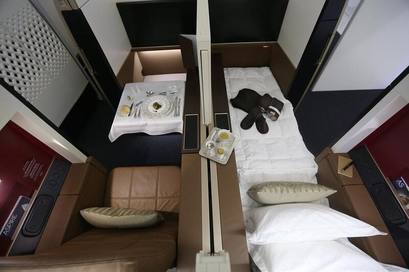 On both the A380 and the B787, Etihad Airways will launch its new Business Studios which provide 20 per cent more personal space than the airline’s current business class seat. Delores Johnson / The National