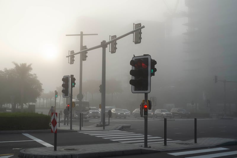 The UAE was blanketed by dense fog on Monday morning. All pictures by Antonie Robertson / The National
