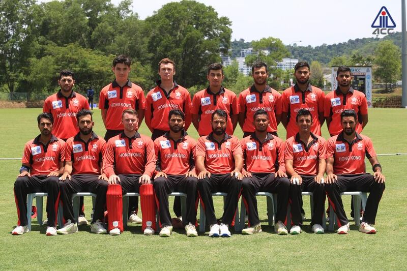 The Hong Kong side who qualified to face Pakistan and India at the Asia Cup in the UAE. Image courtesy of ICC