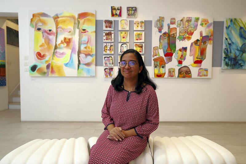Dubai, United Arab Emirates - November 30, 2020: Twinning by Anjana Krishna. Mawaheb, an art studio for people with disabilities, hosts its final exhibition before it closes. Monday, November 30th, 2020 in Dubai. Chris Whiteoak / The National