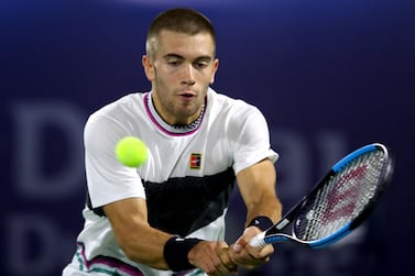 Borna Coric will play Roger Federer in the Dubai Duty Free Tennis Championships. Getty