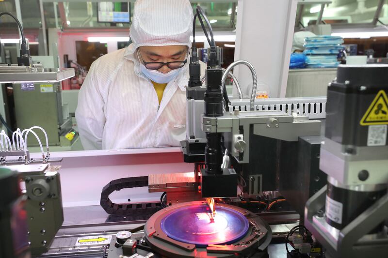 There is a global shortage of semiconductors, making the Newport factory a prized part of the global supply chain. AFP