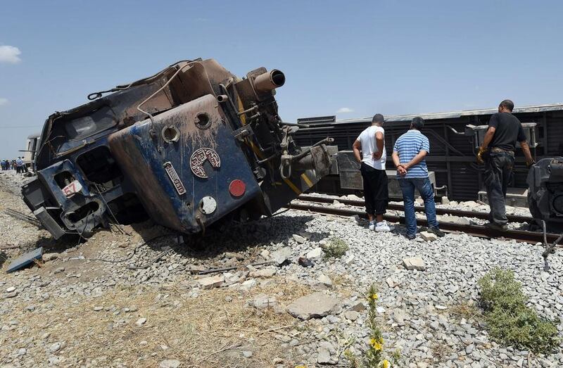 The train was heading into the capital from the town of Gaafour, 120km to the southwest, in the morning rush hour when the accident happened.