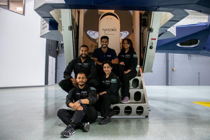 Saudi Arabia now has four citizens in its astronaut corps; Rayyanah Barnawi, top right; Ali Al Qarni, middle left; Mariam Fardous, middle right; and Ali Al Gamdi, bottom. Photo: Saudi Space Commission