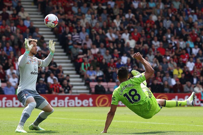 BOURNEMOUTH RATINGS: Neto 7: Brazilian keeper beaten all ends up by his fellow countryman, Casemiro, who opened the scoring with a wonderful bit of improvisation, but got down smartly to deny the same player a second. Also kept out efforts from Weghorst and Fernandes with decent stops.

