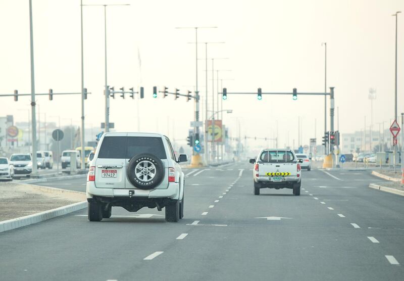 Abu Dhabi, United Arab Emirates, September 27, 2020.  Hazy weather at Khalifa City on a Sunday morning.
Victor Besa/The National
Section:  NA/Weather