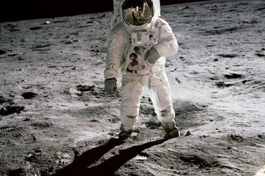 Astronaut Edwin 'Buzz' Aldrin walking on the moon in an iconic image taken by 'Apollo 11' commander and First Man on the Moon, Neil Armstrong, on 20 July 1969. Nasa