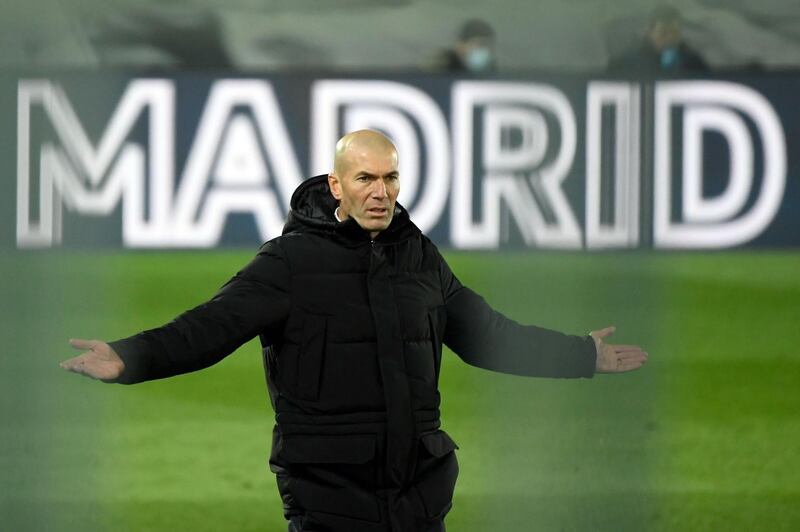 Real Madrid manager Zinedine Zidane. AFP