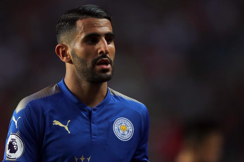 HONG KONG - JULY 19: Riyad Mahrez of Leicester City during the Premier League Asia Trophy match between Leicester City and West Bromwich Albion at Hong Kong Stadium on July 19, 2017 in Hong Kong, Hong Kong.  (Photo by Stanley Chou/Getty Images)