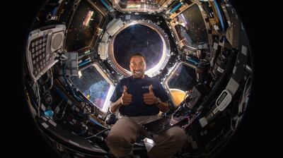 Saudi astronaut Ali Al Qarni enjoys the spectacular view from the ISS. Photo: Ali Al Qarni / Twitter