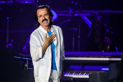 Yanni perfroming at du Forum, Abu Dhabi on February 14, 2019. Courtesy Flash Entertainment