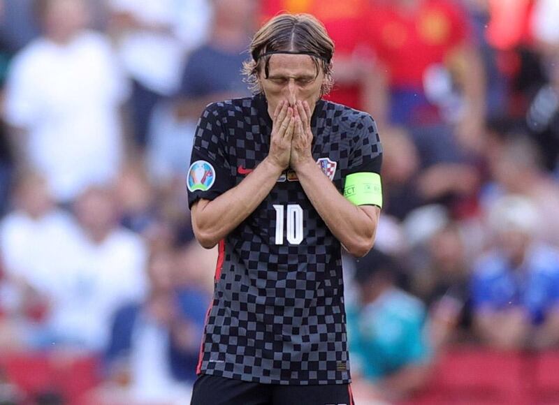 Croatia captain Luka Modric after Ferran Torres made it 3-1 to Spain.