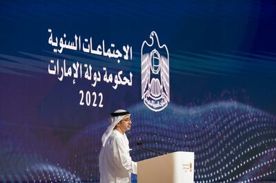 Sheikh Abdullah bin Zayed, Minister of Foreign Affairs and International Co-operation, has called for schools and universities to sharpen their focus on Arabic language studies. Photo: UAE Presidential Court
---