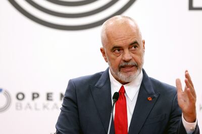 Albania's Prime Minister Edi Rama pointed the finger at Iran over the July attacks. EPA 