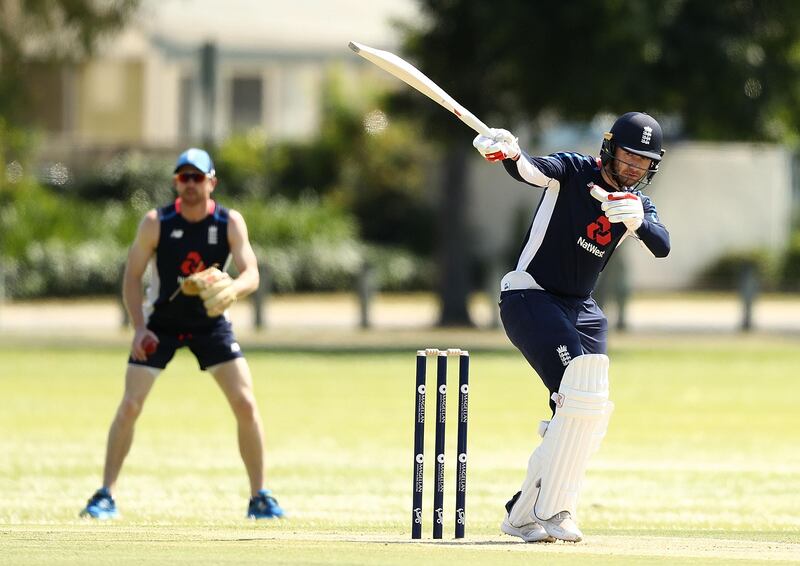 PERTH, AUSTRALIA - NOVEMBER 02:  Mark Stoneman of England bats during an England nets session at Richardson Park on November 2, 2017 in Perth, Australia.  (Photo by Ryan Pierse/Getty Images)