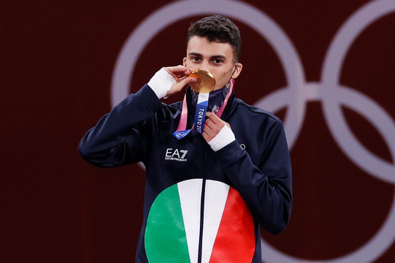 Vito Dell'Aquila of Italy won gold in the men's Taekwondo -58kg category.