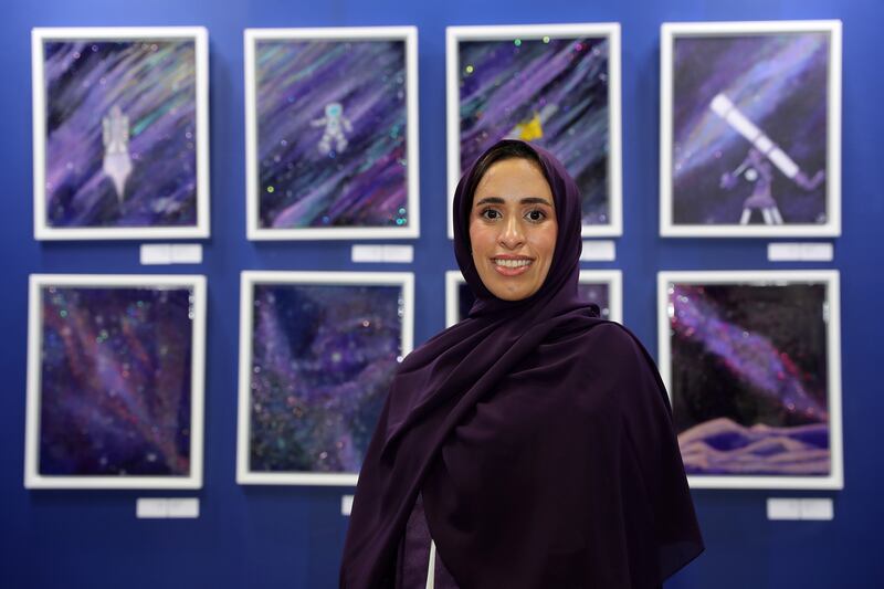 Emirati artist Amal Al Remaithi has returned to the event for a second time with a collection of space-inspired artworks 