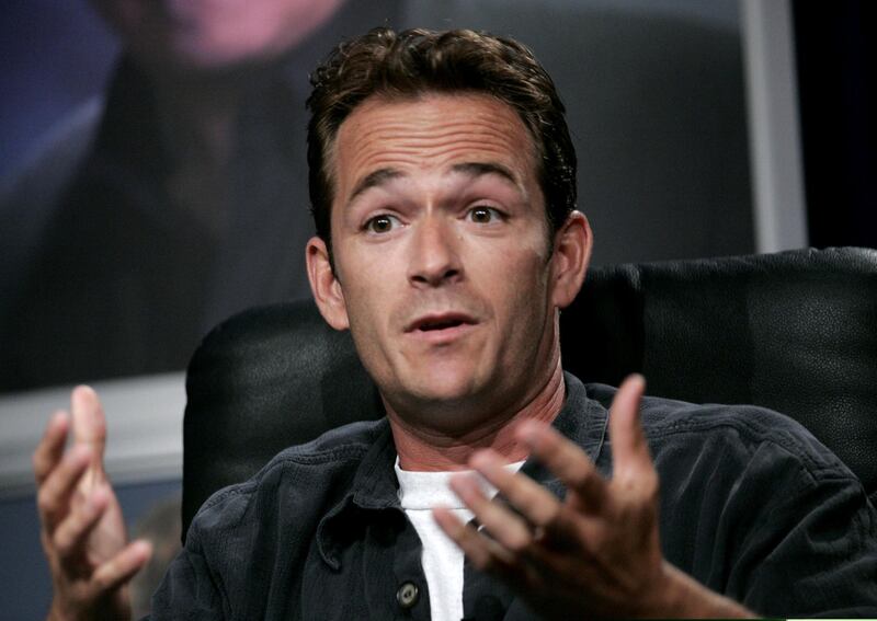Luke Perry at the panel for Hallmark channel's 'Supernova' show during the Television Critic's Association Summer press tour in 2005. Photo: Reuters
