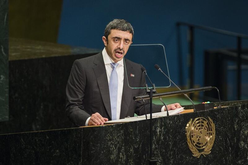 Sheikh Abdullah bin Zayed, the Minister of Foreign Affairs and International Cooperation, is pivotal to the UAE’s diplomatic successes, says Fatema Yousuf. Andres Kudacki / AP Photo