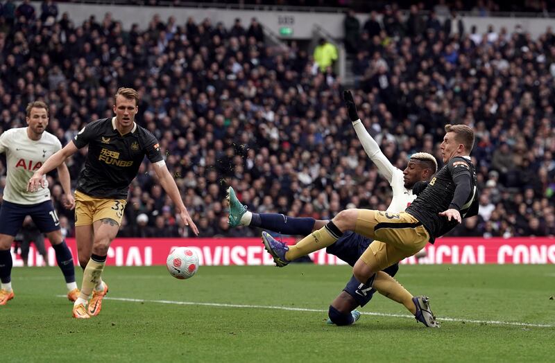 Emerson Royal scores Tottenham's side's fourth goal. PA