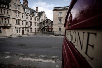 OXFORD, ENGLAND - APRIL 03: A deserted view of The Bridge of Sighs and New College Lane after university students have been sent home and the tourists are staying away during the Coronavirus lockdown on April 03, 2020 in Oxford, United Kingdom. Even though the streets and college greens are empty, scientists are working hard behind the dormant dreaming spires. Researchers and scientists at Oxford University are at the forefront of the war against Covid-19. More than 20 departments from medicine to humanities are working on vaccine research and mapping. The Coronavirus (COVID-19) pandemic has spread to many countries across the world, claiming over 50,000 lives and infecting over 1 million people. (Photo by Christopher Furlong/Getty Images)