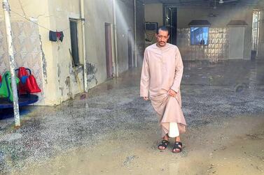 Pictures of flooding in Kalba on Sharjah's east coast. Abdullah Humaid from Sidra shows the damage to the roads and houses in his street. Ruba Haza / The National