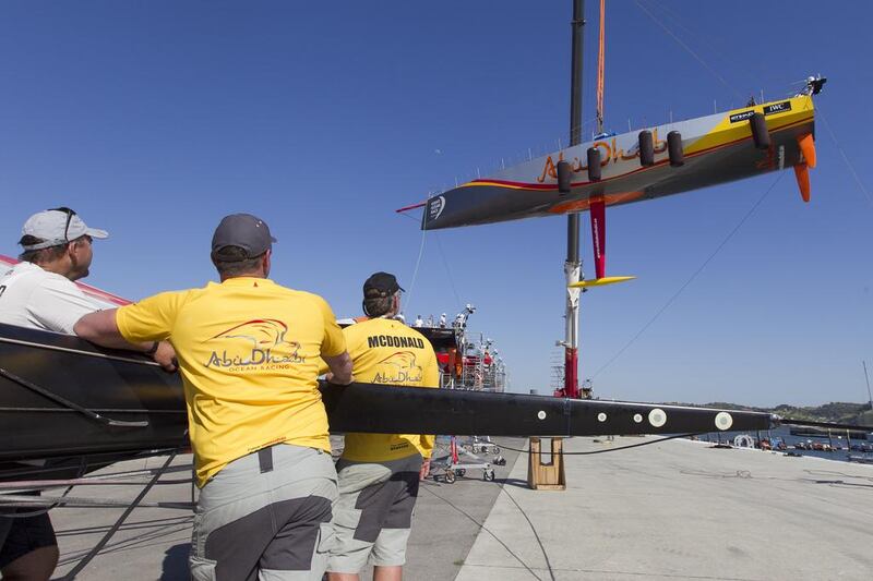 The final fine tuning session meant Azzam was de-rigged and hauled out after completing Leg 7. Volvo Ocean Race