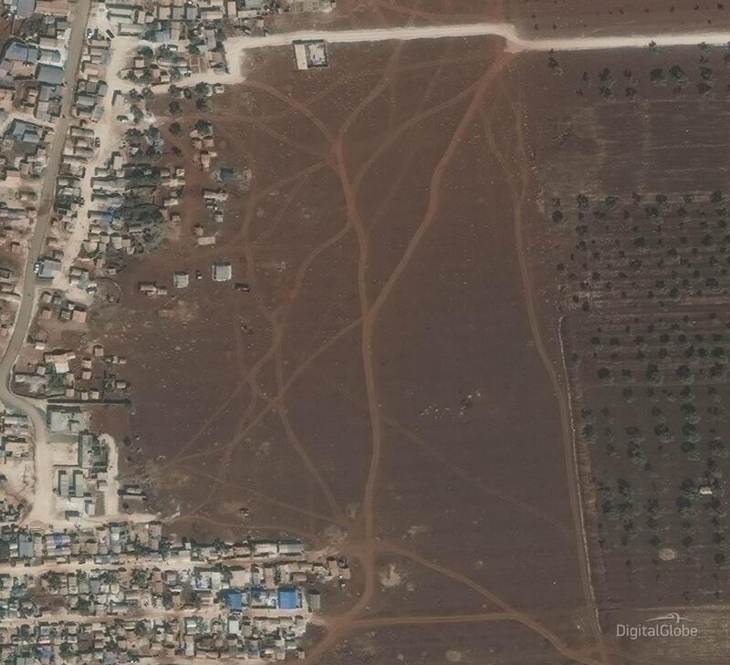 Idlib Displacement Camp A. This image was taken on 27/09/2017. Courtesy Digital Globe