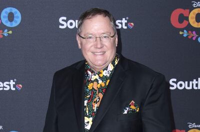 (FILES) In this file photo taken on November 8, 2017, Executive producer John Lasseter attends the Disney Pixar's “COCO” premiere in Hollywood, California. British actress Emma Thompson has quit an anticipated film produced by California's Skydance studios because it hired former Disney creative director John Lasseter, who is accused of sexual harassment, her publicist told AFP on February 26, 2019. - 
 / AFP / VALERIE MACON
