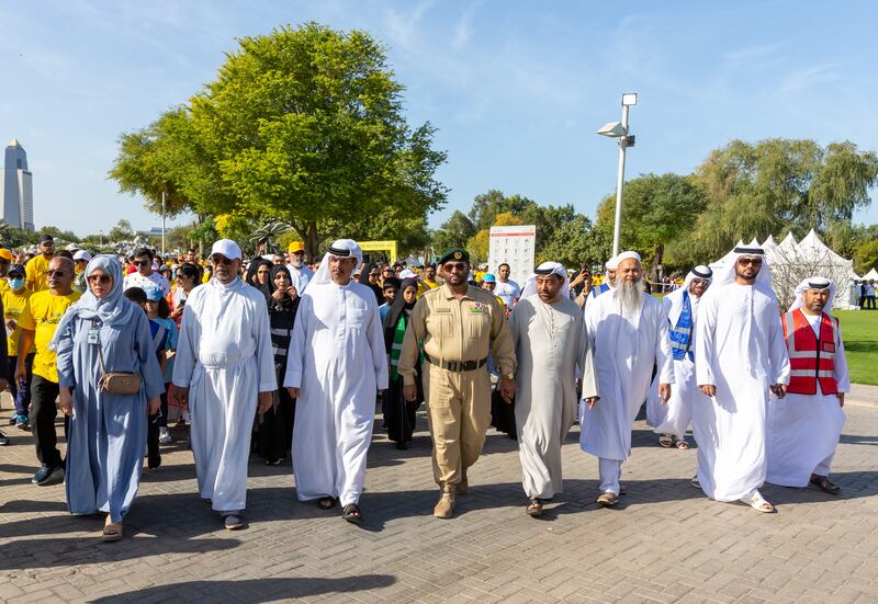 Representatives of various religious groups walked alongside government officials