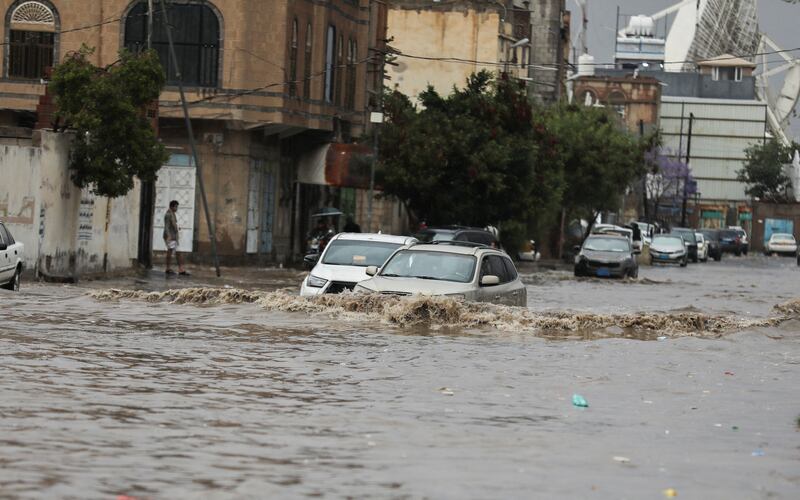 A flooded street in Sanaa, Yemen, March 29, 2023. Reuters