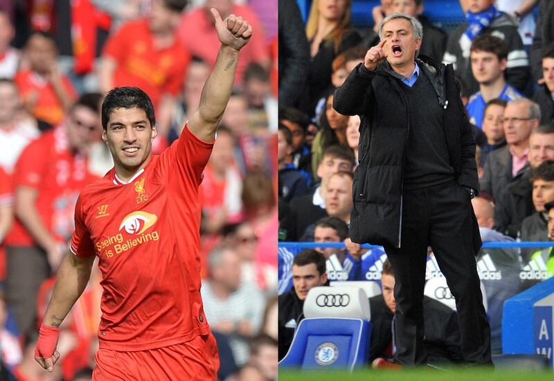 Liverpool's Luis Suarez player of the year in the Premier League? Chelsea's Jose Mourinho disagrees with that. Paul Ellis and Glyn Kirk / AFP 