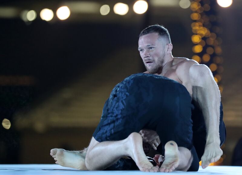 UFC bantamweight Petr Yan trains.