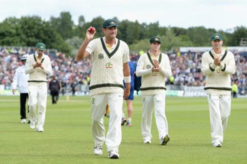 Ryan Harris, centre, is the top wicket-taker for Australia this summer, but he is 33 and injury-prone.