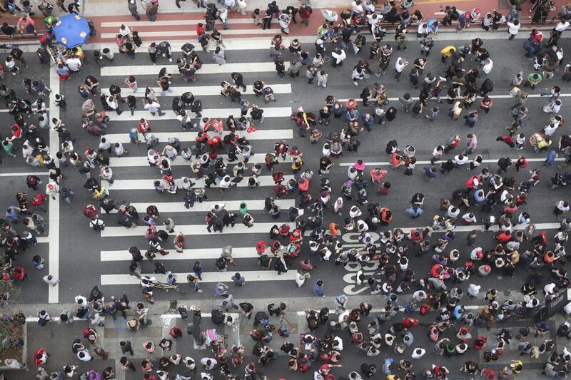 Followers of Brazilian dismissed president Dilma Rousseff demonstrate in Sao Paulo. EPA