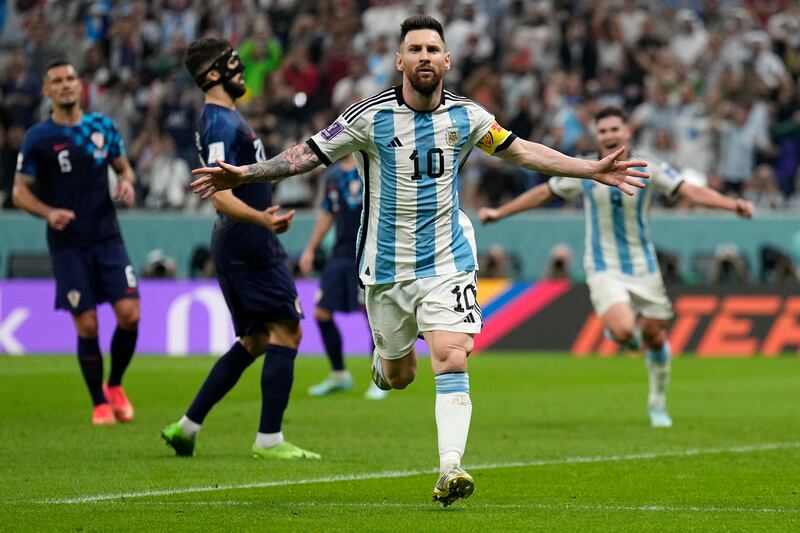 2) Lionel Messi (Argentina): Seven goals in seven games. Minutes per goal: 99. Total shots: 29. AP