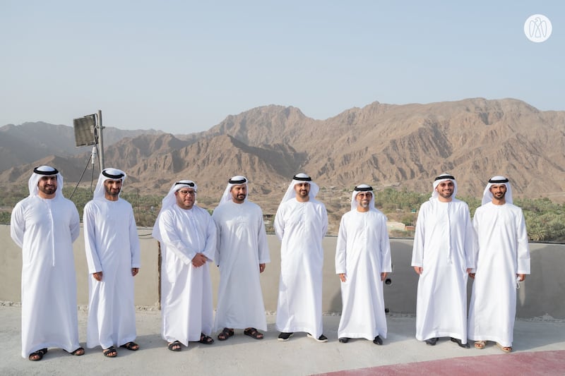 Sheikh Theyab, who is chairman of Abu Dhabi Crown Prince's Court, visited the sites with other dignitaries.