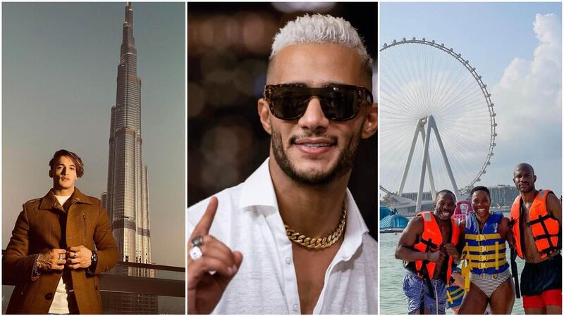 Asim Riaz, Mohamed Ramadan and Yvonne Orji have been spotted in Dubai. Instagram / Asim Riaz, Mohamed Ramadan