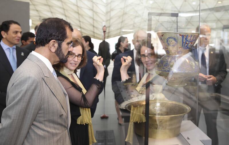  June 12, 2013 - Sheikh Mohammed bin Rashid tours the Islamic-art pavilion at the Louvre in Paris, France.

WAM