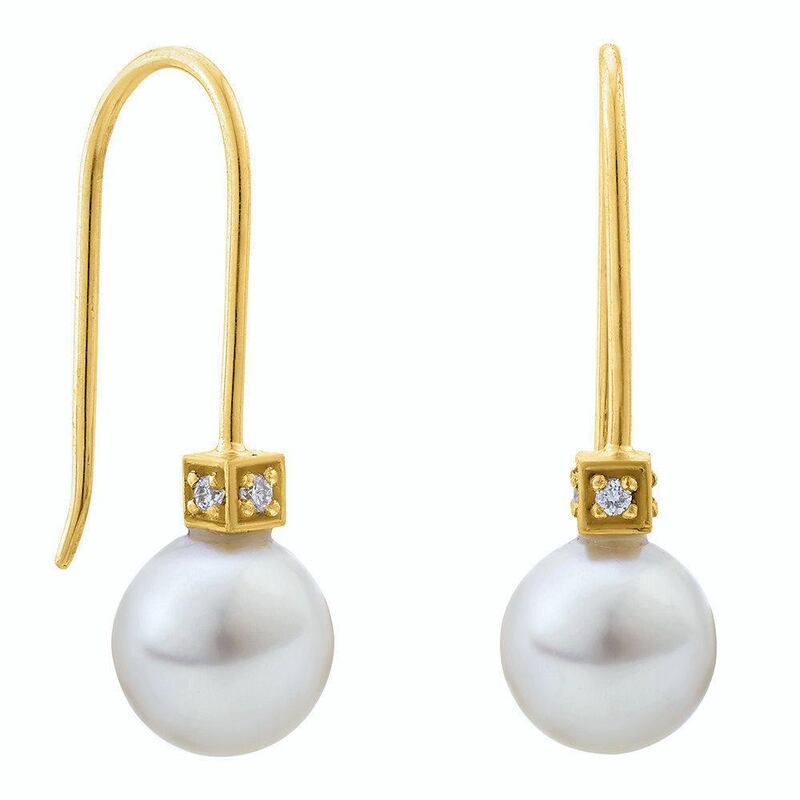 Classic earrings from the Al Otaiba Cube collection from MKS Jewellery